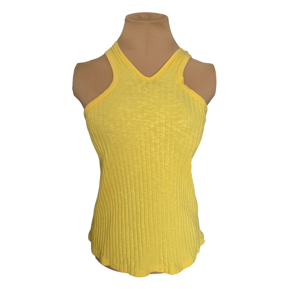 United Colors of Benetton NWT Canary Yellow Ribbed Tank Top Size M
